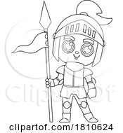 Fairy Tale Knight Black And White Clipart Cartoon by Hit Toon