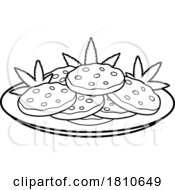 Pot Cookies Black And White Clipart Cartoon