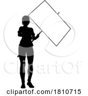 04/19/2024 - Protest Rally March Picket Sign Silhouette Person