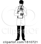 04/19/2024 - Doctor Man And Clipboard Medical Silhouette Person
