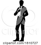 04/19/2024 - Business People Man With Clipboard Silhouette