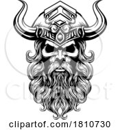 04/19/2024 - Viking Warrior Man Strong Mascot Face In Helmet