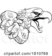 Poster, Art Print Of Eagle Hawk Gamer Video Game Cartoon Mascot