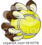 Poster, Art Print Of Tennis Ball Claw Cartoon Monster Animal Hand