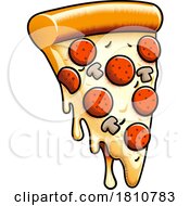 Poster, Art Print Of Pizza Cartoon Food Illustration Icon