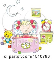 Cartoon Clipart Girl Sleeping In Bed