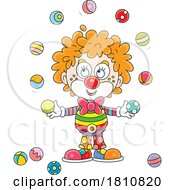 Poster, Art Print Of Cartoon Clipart Party Clown Juggling
