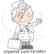 Cartoon Clipart Doctor With A First Aid Kit