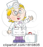Poster, Art Print Of Cartoon Clipart Doctor With A First Aid Kit