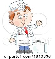 Poster, Art Print Of Cartoon Clipart Doctor With A First Aid Kit
