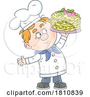 Poster, Art Print Of Cartoon Clipart Chef With Crepes