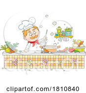 Cartoon Clipart Chef Cooking Soup