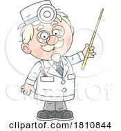 Cartoon Clipart Doctor With A Pointer Stick