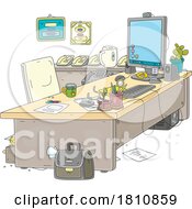 Poster, Art Print Of Cartoon Clipart Office Desk