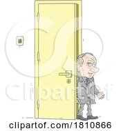 Poster, Art Print Of Cartoon Clipart Politician In A Doorway