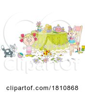04/21/2024 - Cartoon Clipart Girl With A Broken Tea Pot