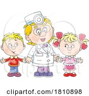 Poster, Art Print Of Cartoon Clipart Kids With A Nurse