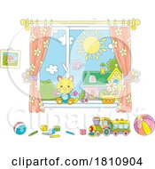 Poster, Art Print Of Cartoon Clipart Toys In A Room