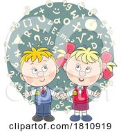 Poster, Art Print Of Cartoon Clipart Students Learning Math