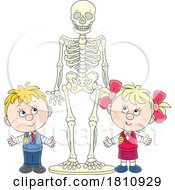 Poster, Art Print Of Cartoon Clipart Students With A Skeleton