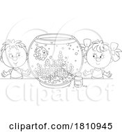 04/22/2024 - Cartoon Clipart Kids Watching A Fish