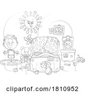 04/22/2024 - Cartoon Clipart Boy Playing In His Bedroom