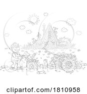 04/22/2024 - Cartoon Clipart Grandpa Splitting Firewood