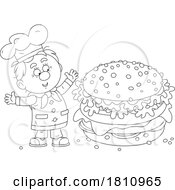 Cartoon Clipart Chef With A Burger