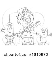 04/20/2024 - Cartoon Clipart Doctor With A Syringe And Pill