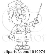 Cartoon Clipart Doctor With A Pointer Stick