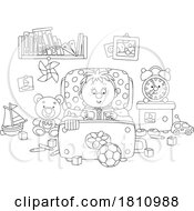 Cartoon Clipart Boy Reading In Bed