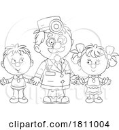 Poster, Art Print Of Cartoon Clipart Kids And Doctor