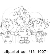 Poster, Art Print Of Cartoon Clipart Kids With A Nurse