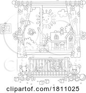 Poster, Art Print Of Cartoon Clipart Baby In A Crib