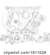 Poster, Art Print Of Cartoon Clipart Kids Playing