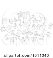 Poster, Art Print Of Cartoon Clipart Alphabet Book Mascot With Letters
