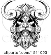 04/23/2024 - Viking Warrior Man Strong Mascot Face In Helmet