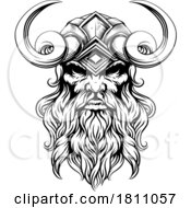 04/23/2024 - Viking Warrior Man Strong Mascot Face In Helmet