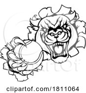04/23/2024 - Panther Cougar Jaguar Cat Tennis Ball Sport Mascot