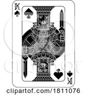 Playing Cards Deck Pack King Of Spades Card Design