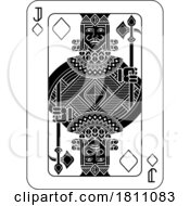 Playing Cards Deck Pack Jack Of Diamonds Design