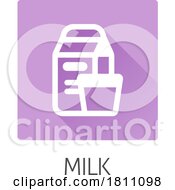 Milk Dairy Lactose Carton Glass Food Allergy Icon by AtStockIllustration