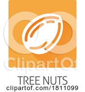 Poster, Art Print Of Tree Nut Almond Food Allergen Allergy Icon Concept