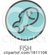 Poster, Art Print Of Fish Seafood Food Icon Concept