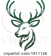 Poster, Art Print Of Deer Stag Buck Dear Animal Head Icon Mascot Design