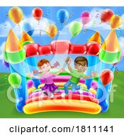 04/24/2024 - Bouncy House Castle Jumping Girl Boy Kids Cartoon