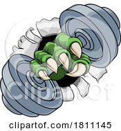 Poster, Art Print Of Claw Dumb Bell Gym Weight Dumbbell Monster Hand