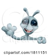 Alien Grey Gray Fun Cartoon Character by AtStockIllustration #COLLC1811151-0021