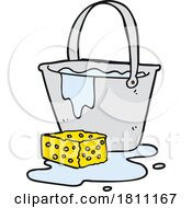 Cartoon Bucket Of Soapy Water by lineartestpilot