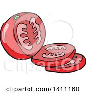 Cartoon Sliced Tomato